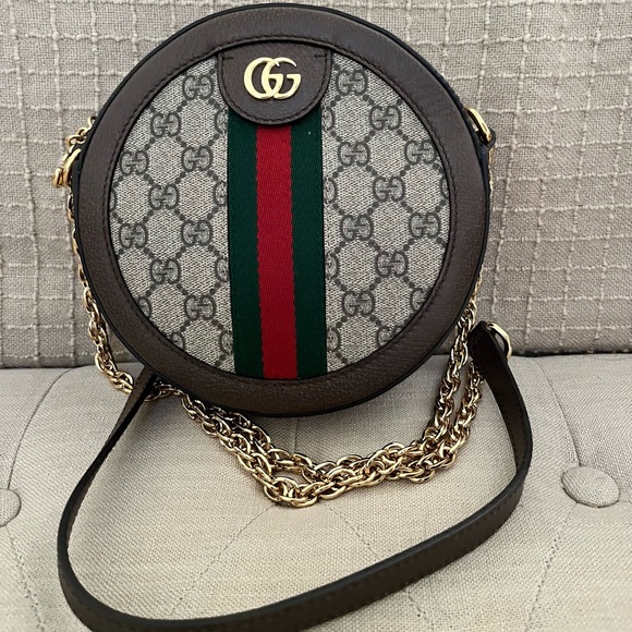 Gucci OPHIDIA GG MINI ROUND SHOULDER BAG - Picture 7 of 7